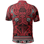 Aotearoa Iwi Ngati Kahungunu Polo Shirt Maori Wharenui House Tribal Pattern