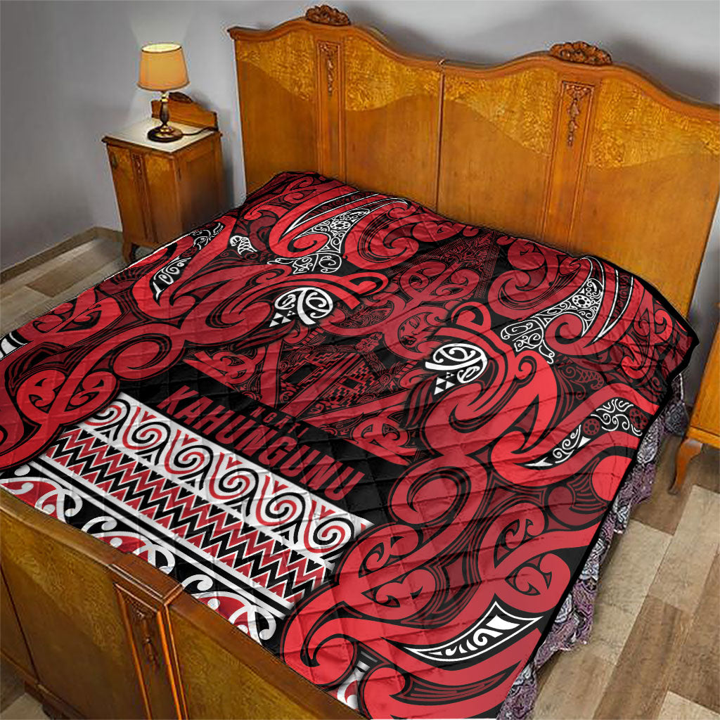 Aotearoa Iwi Ngati Kahungunu Quilt Maori Wharenui House Tribal Pattern
