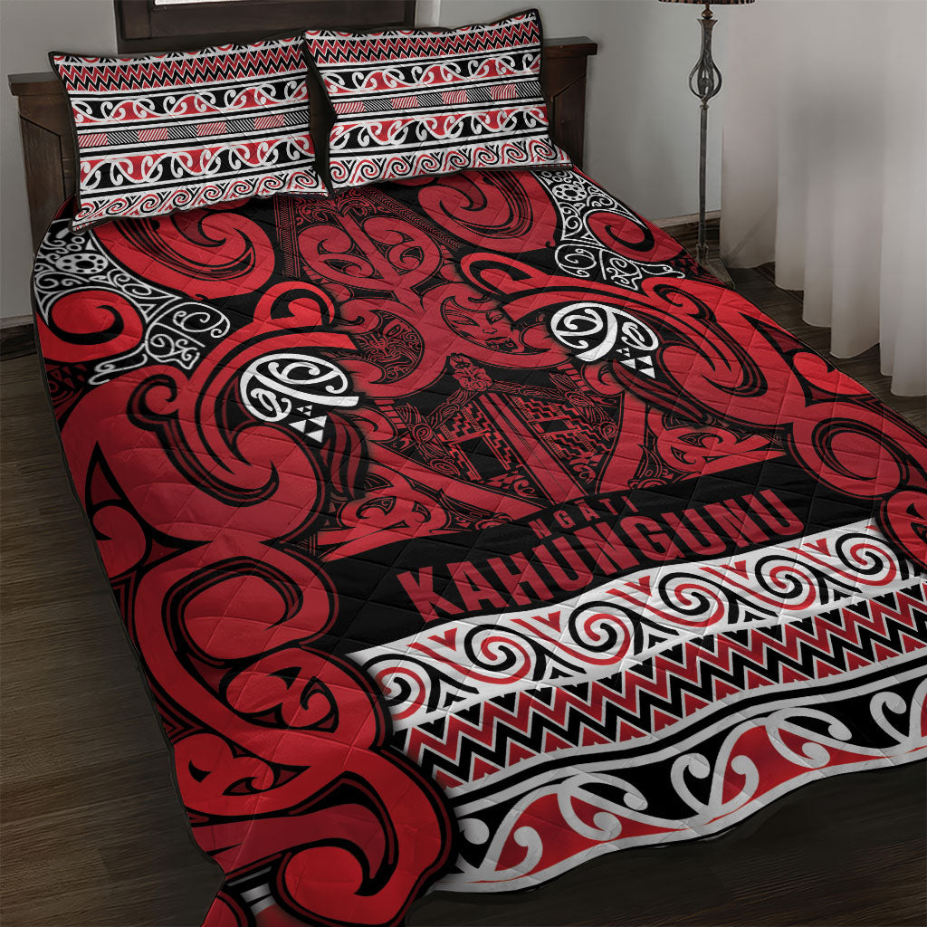 Aotearoa Iwi Ngati Kahungunu Quilt Bed Set Maori Wharenui House Tribal Pattern