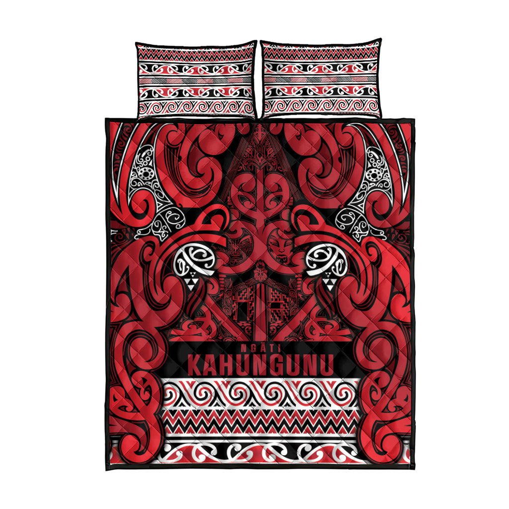 Aotearoa Iwi Ngati Kahungunu Quilt Bed Set Maori Wharenui House Tribal Pattern