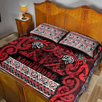 Aotearoa Iwi Ngati Kahungunu Quilt Bed Set Maori Wharenui House Tribal Pattern