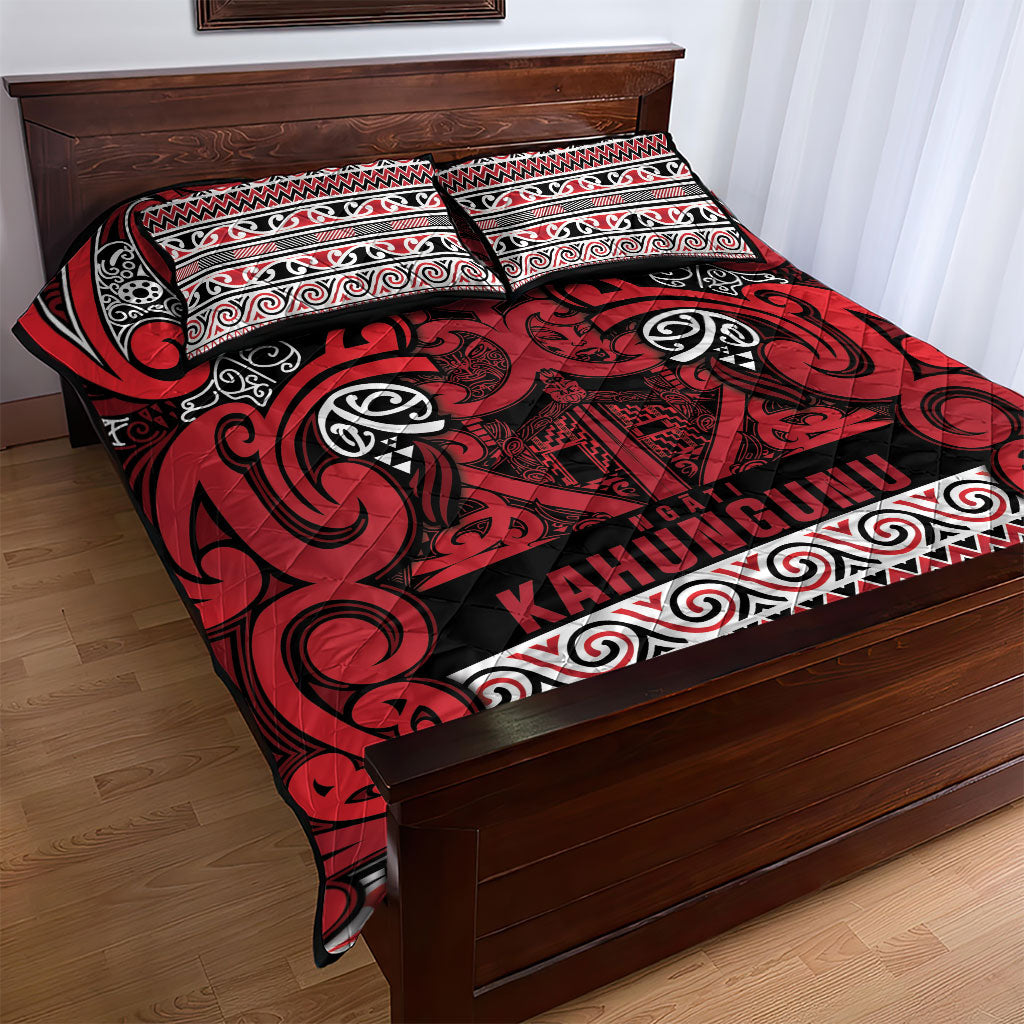 Aotearoa Iwi Ngati Kahungunu Quilt Bed Set Maori Wharenui House Tribal Pattern