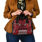 Aotearoa Iwi Ngati Kahungunu Shoulder Handbag Maori Wharenui House Tribal Pattern