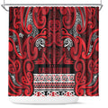 Aotearoa Iwi Ngati Kahungunu Shower Curtain Maori Wharenui House Tribal Pattern