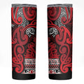 Aotearoa Iwi Ngati Kahungunu Skinny Tumbler Maori Wharenui House Tribal Pattern