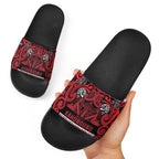 Aotearoa Iwi Ngati Kahungunu Slide Sandals Maori Wharenui House Tribal Pattern