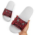 Aotearoa Iwi Ngati Kahungunu Slide Sandals Maori Wharenui House Tribal Pattern