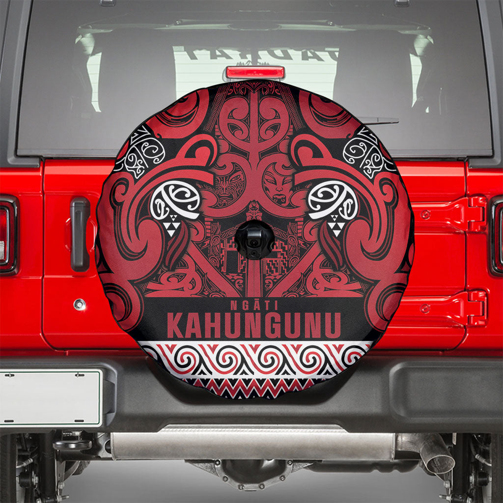 Aotearoa Iwi Ngati Kahungunu Spare Tire Cover Maori Wharenui House Tribal Pattern