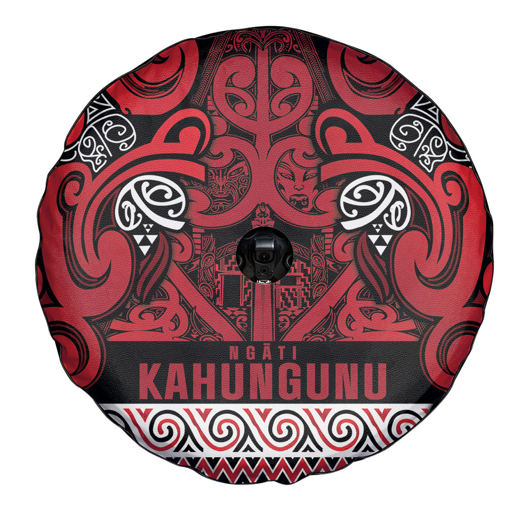 Aotearoa Iwi Ngati Kahungunu Spare Tire Cover Maori Wharenui House Tribal Pattern