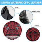 Aotearoa Iwi Ngati Kahungunu Spare Tire Cover Maori Wharenui House Tribal Pattern