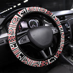 Aotearoa Iwi Ngati Kahungunu Steering Wheel Cover Maori Wharenui House Tribal Pattern