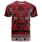 Aotearoa Iwi Ngati Kahungunu T Shirt Maori Wharenui House Tribal Pattern
