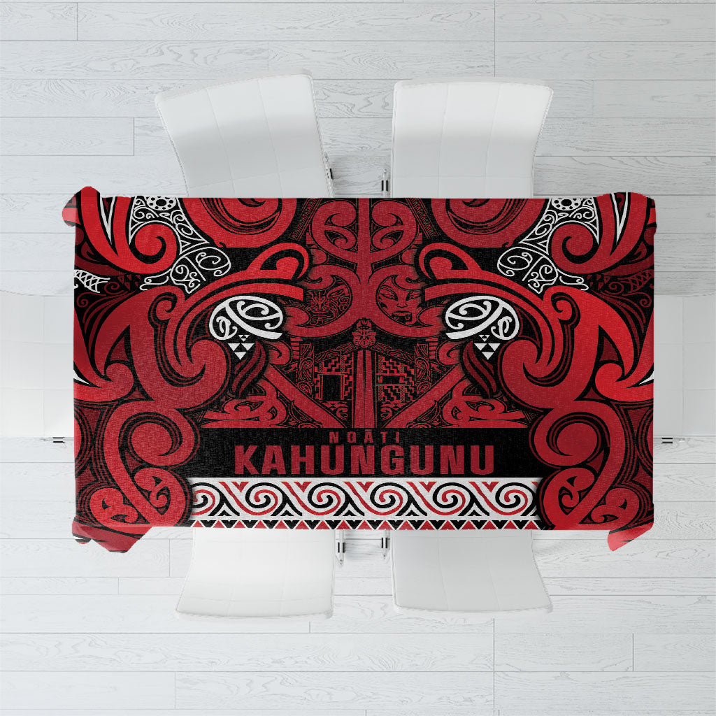 Aotearoa Iwi Ngati Kahungunu Tablecloth Maori Wharenui House Tribal Pattern