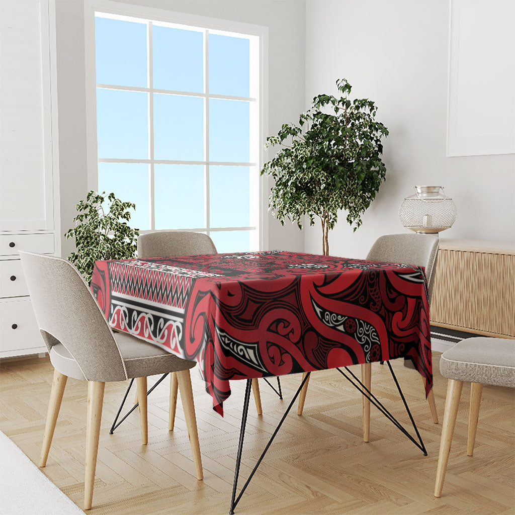 Aotearoa Iwi Ngati Kahungunu Tablecloth Maori Wharenui House Tribal Pattern