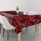 Aotearoa Iwi Ngati Kahungunu Tablecloth Maori Wharenui House Tribal Pattern