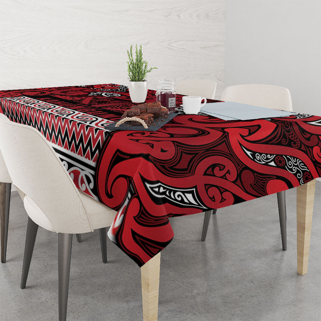 Aotearoa Iwi Ngati Kahungunu Tablecloth Maori Wharenui House Tribal Pattern