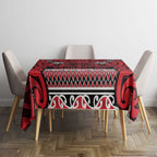 Aotearoa Iwi Ngati Kahungunu Tablecloth Maori Wharenui House Tribal Pattern
