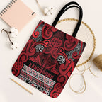 Aotearoa Iwi Ngati Kahungunu Tote Bag Maori Wharenui House Tribal Pattern
