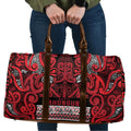 Aotearoa Iwi Ngati Kahungunu Travel Bag Maori Wharenui House Tribal Pattern