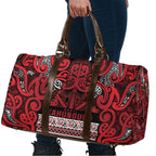 Aotearoa Iwi Ngati Kahungunu Travel Bag Maori Wharenui House Tribal Pattern