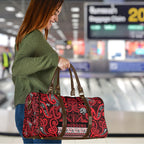 Aotearoa Iwi Ngati Kahungunu Travel Bag Maori Wharenui House Tribal Pattern