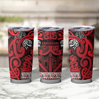 Aotearoa Iwi Ngati Kahungunu Tumbler Cup Maori Wharenui House Tribal Pattern