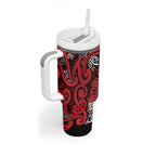 Aotearoa Iwi Ngati Kahungunu Tumbler With Handle Maori Wharenui House Tribal Pattern