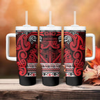 Aotearoa Iwi Ngati Kahungunu Tumbler With Handle Maori Wharenui House Tribal Pattern