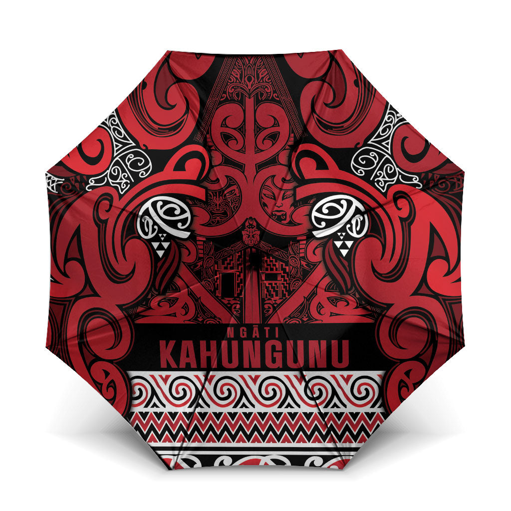 Aotearoa Iwi Ngati Kahungunu Umbrella Maori Wharenui House Tribal Pattern