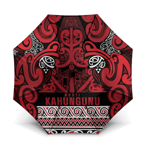 Aotearoa Iwi Ngati Kahungunu Umbrella Maori Wharenui House Tribal Pattern