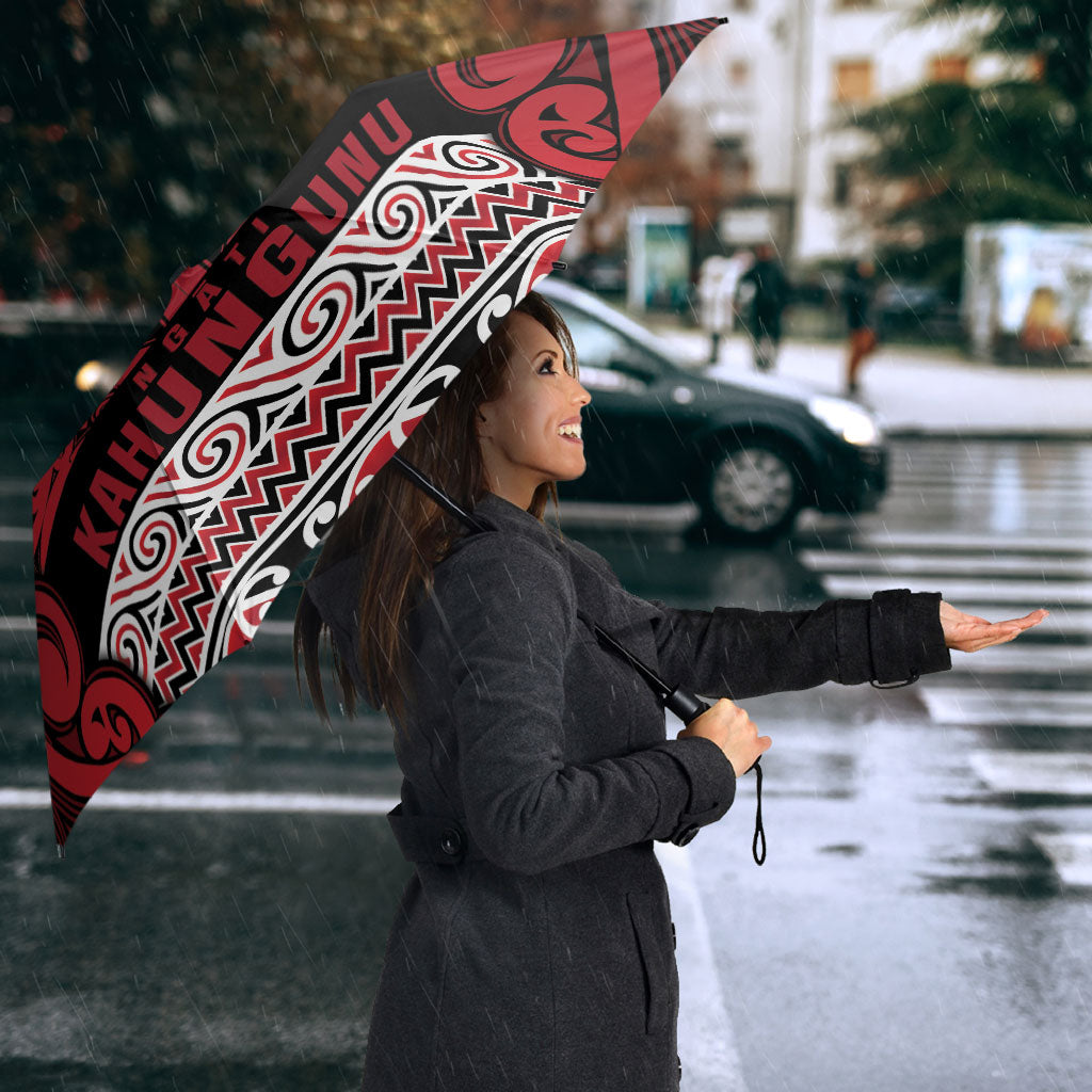 Aotearoa Iwi Ngati Kahungunu Umbrella Maori Wharenui House Tribal Pattern