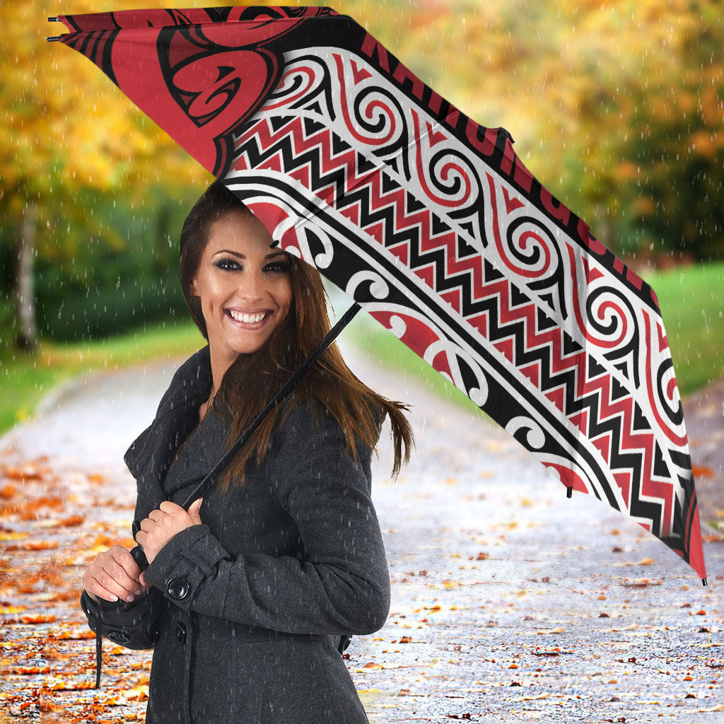 Aotearoa Iwi Ngati Kahungunu Umbrella Maori Wharenui House Tribal Pattern