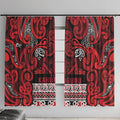 Aotearoa Iwi Ngati Kahungunu Window Curtain Maori Wharenui House Tribal Pattern