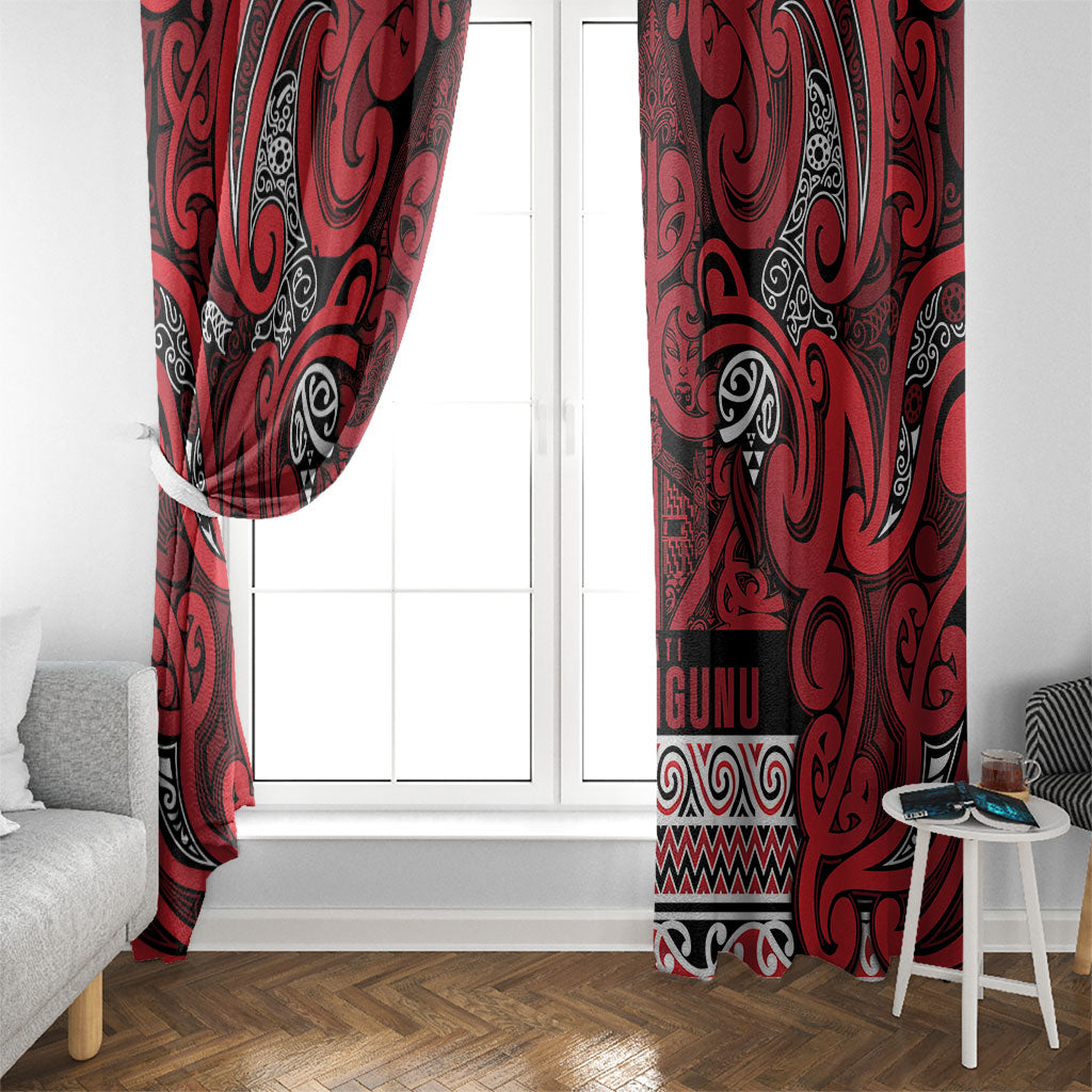 Aotearoa Iwi Ngati Kahungunu Window Curtain Maori Wharenui House Tribal Pattern