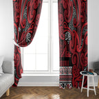 Aotearoa Iwi Ngati Kahungunu Window Curtain Maori Wharenui House Tribal Pattern