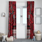 Aotearoa Iwi Ngati Kahungunu Window Curtain Maori Wharenui House Tribal Pattern