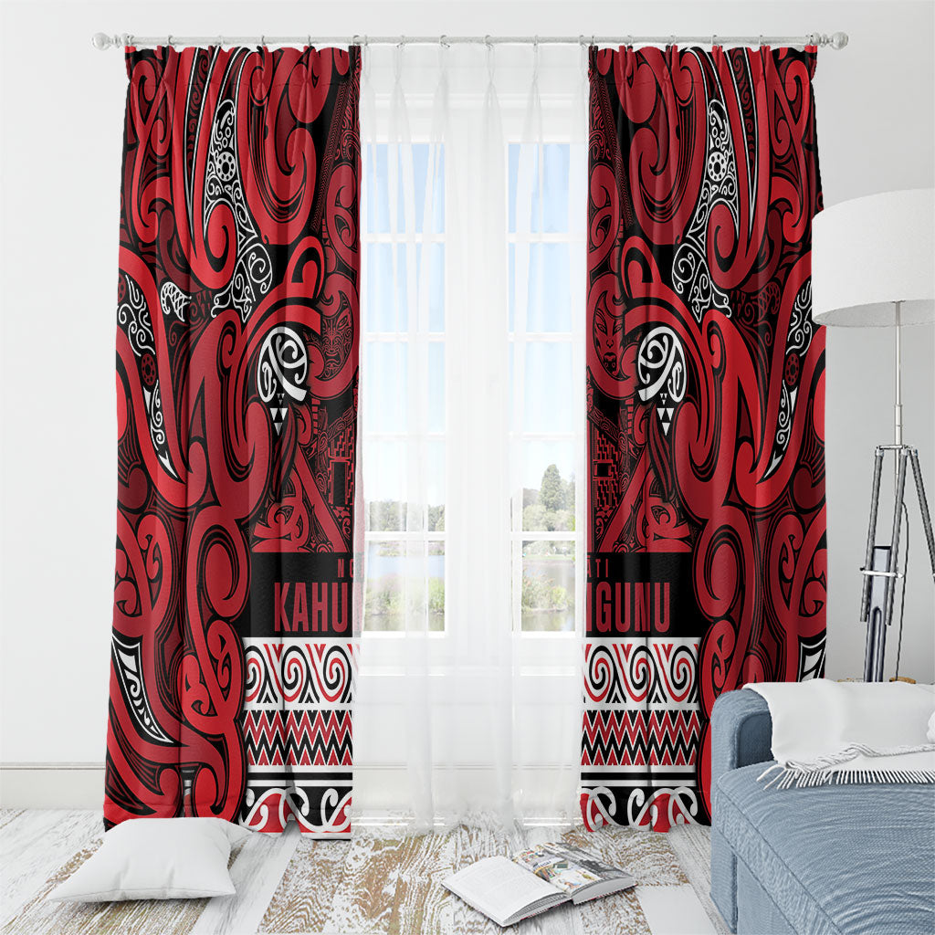 Aotearoa Iwi Ngati Kahungunu Window Curtain Maori Wharenui House Tribal Pattern