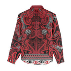 Aotearoa Iwi Ngati Kahungunu Women Casual Shirt Maori Wharenui House Tribal Pattern