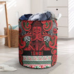Aotearoa Iwi Tuhoe Laundry Basket Maori Wharenui House Tribal Pattern