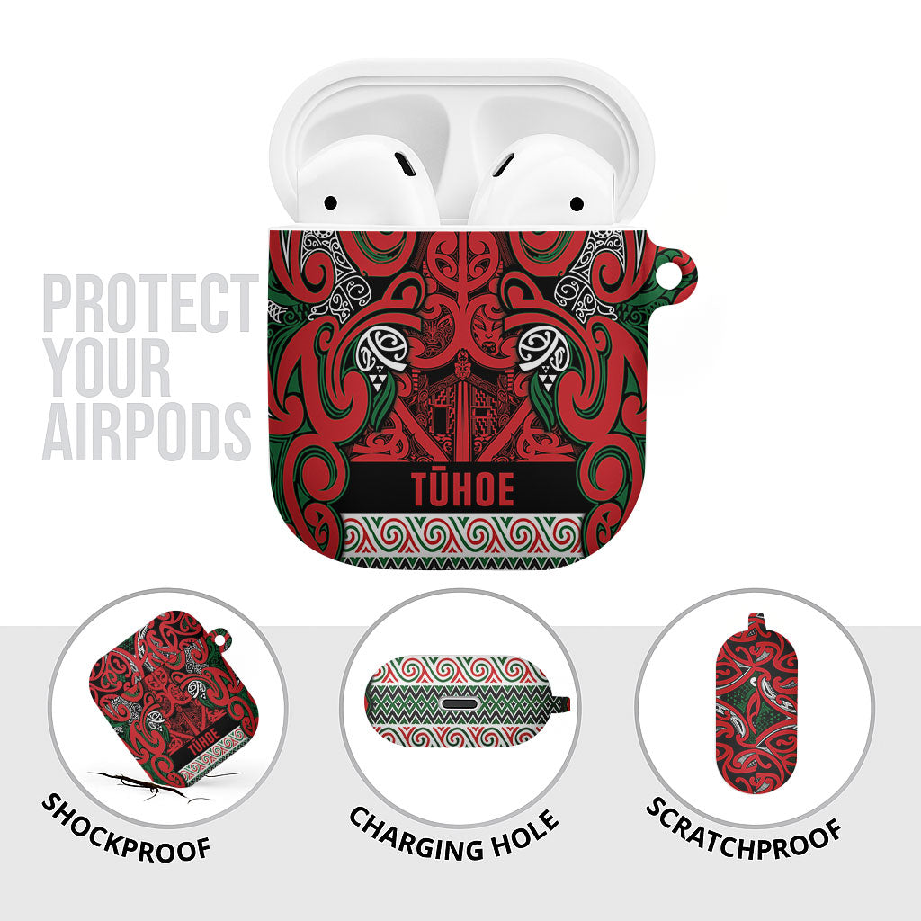 Aotearoa Iwi Tuhoe AirPods Case Maori Wharenui House Tribal Pattern