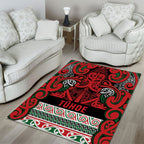 Aotearoa Iwi Tuhoe Area Rug Maori Wharenui House Tribal Pattern
