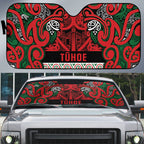 Aotearoa Iwi Tuhoe Auto Sun Shade Maori Wharenui House Tribal Pattern