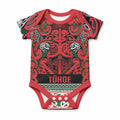Aotearoa Iwi Tuhoe Baby Onesie Maori Wharenui House Tribal Pattern