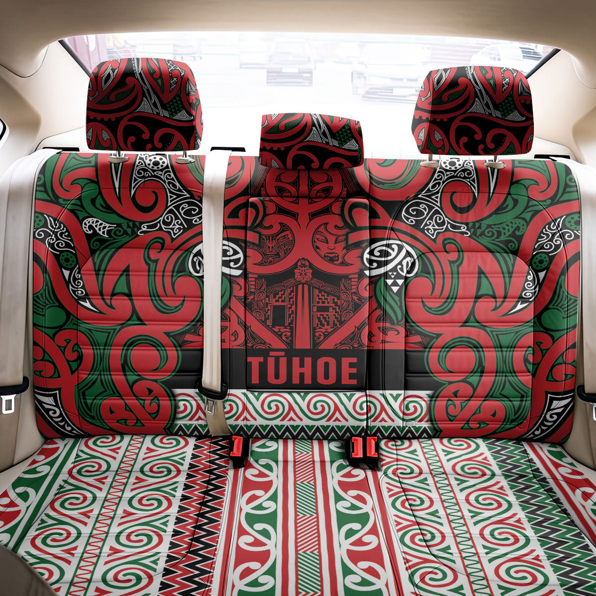 Aotearoa Iwi Tuhoe Back Car Seat Cover Maori Wharenui House Tribal Pattern