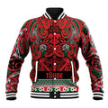 Aotearoa Iwi Tuhoe Baseball Jacket Maori Wharenui House Tribal Pattern