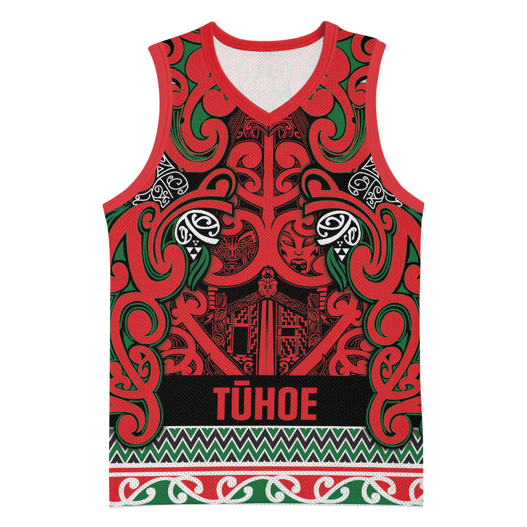 Aotearoa Iwi Tuhoe Basketball Jersey Maori Wharenui House Tribal Pattern