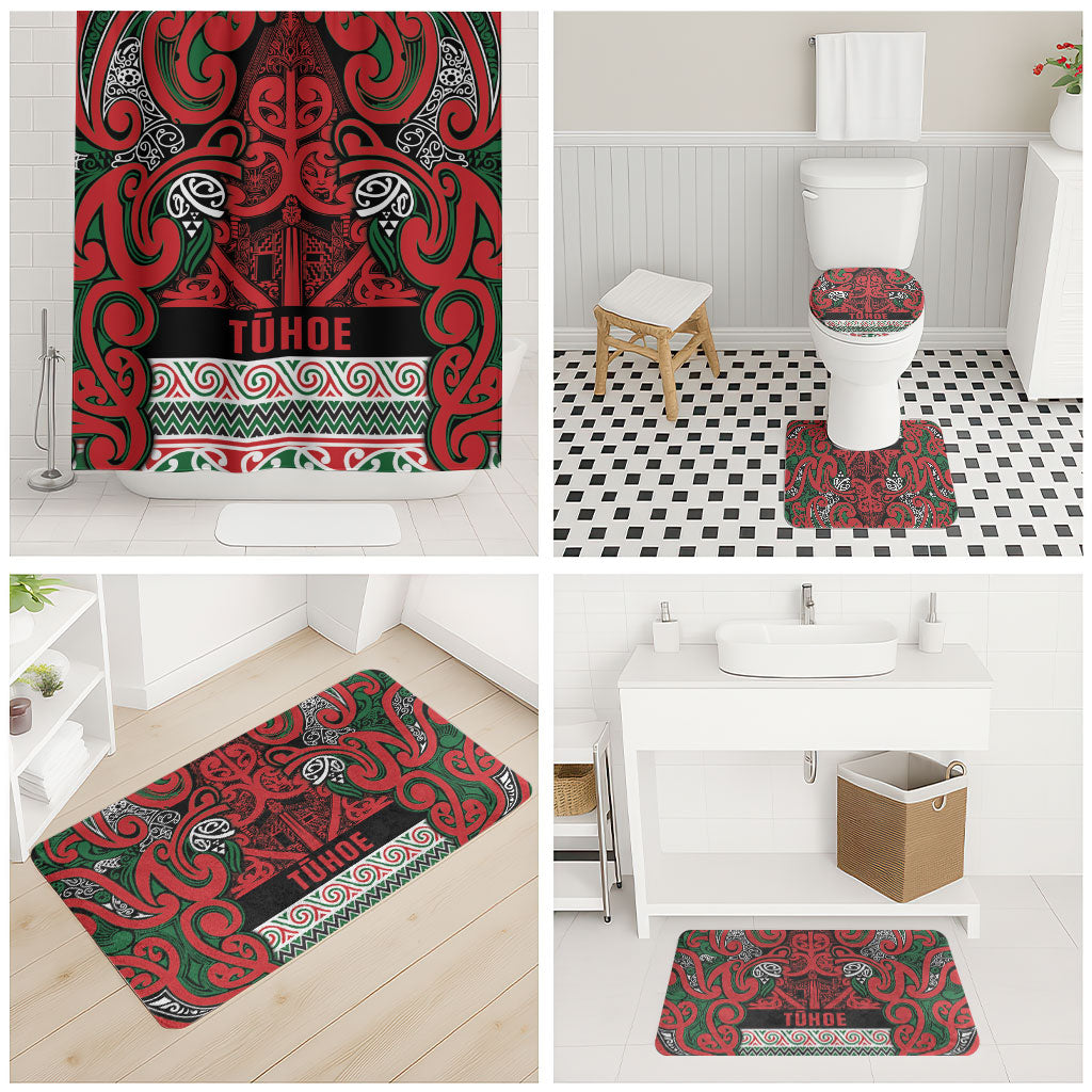 Aotearoa Iwi Tuhoe Bathroom Set Maori Wharenui House Tribal Pattern