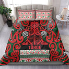Aotearoa Iwi Tuhoe Bedding Set Maori Wharenui House Tribal Pattern