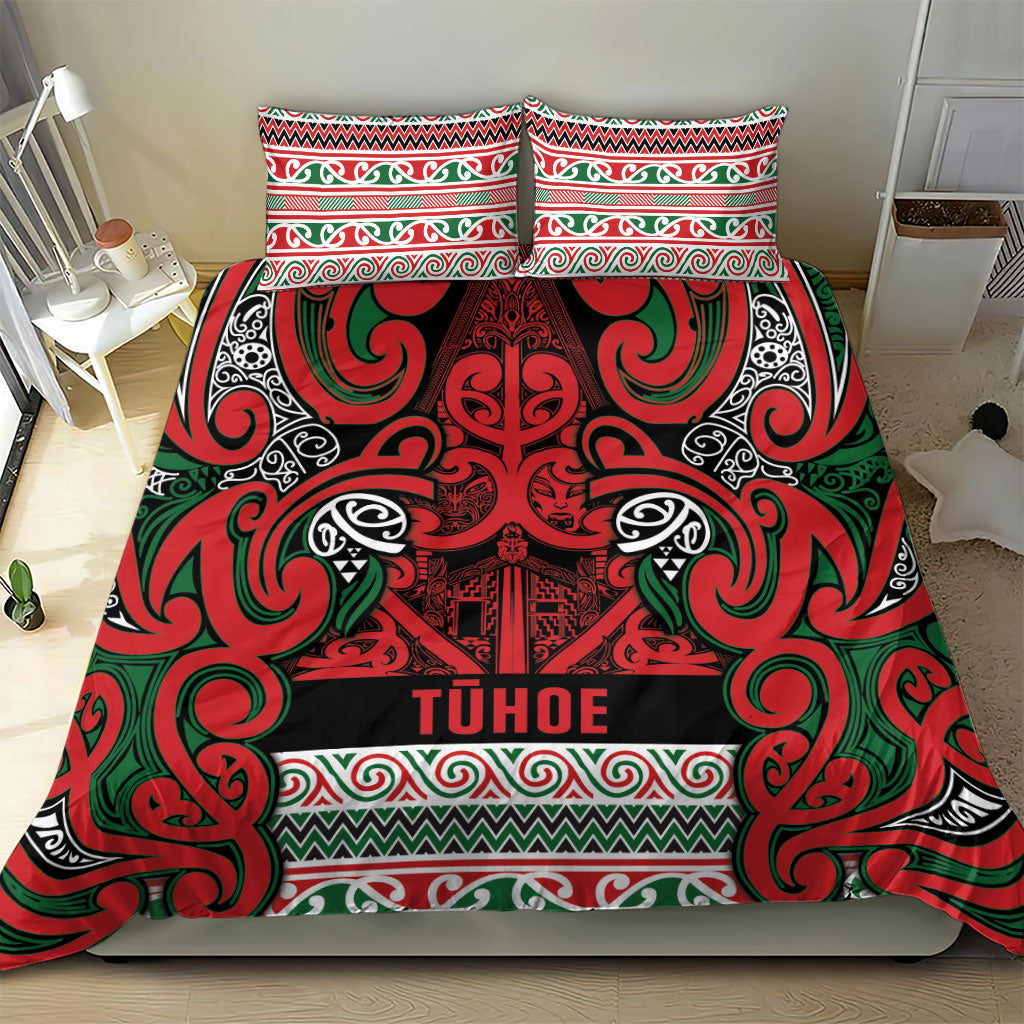 Aotearoa Iwi Tuhoe Bedding Set Maori Wharenui House Tribal Pattern
