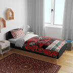 Aotearoa Iwi Tuhoe Bedding Set Maori Wharenui House Tribal Pattern
